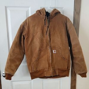 Womens Medium Carhartt Brown Hooded Jacket